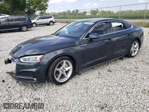 2019 Audi A5 Sportback Premium Plus with VIN WAUENCF50KA072998, listed as a Copart auction lot 66960033 with 0 mi miles. Bid and sale history available at carsss.com. Image 1.