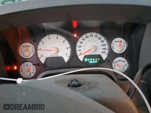 2006 Dodge 1500 SLT with VIN 1D7HU16N86J166646, listed as a Copart auction lot 75390424 with 86,039 mi miles and Salvage Title. Bid and sale history available at DreamBid. Image 9.