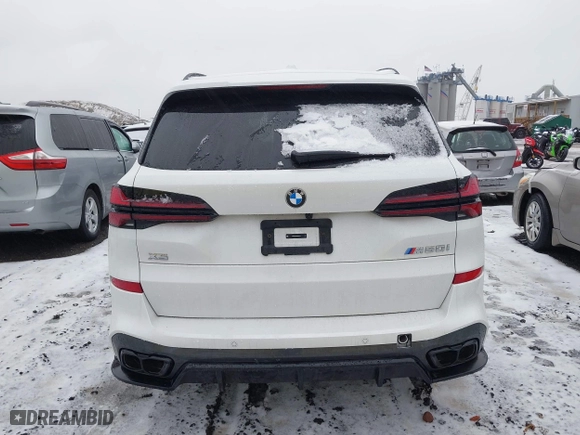 2025 BMW X5 M60i with VIN 5UX33EU03S9X72579, listed as a IAAI auction lot 41502125 with 7,167 mi miles. Bid and sale history available at carsss.com. Image 16.