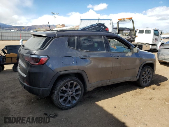 2021 Jeep Compass 80th Anniversary with VIN 3C4NJDEB5MT601983, listed as a Copart auction lot 47043205 with Not provided miles and Salvage title. Bid and sale history available at DreamBid. Image 3.