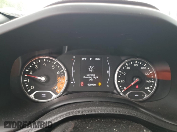 2018 Jeep Renegade Sport with VIN ZACCJBAB2JPJ55339, listed as a Copart auction lot 57557305 with 60,090 mi miles and Salvage title. Bid and sale history available at DreamBid. Image 9.