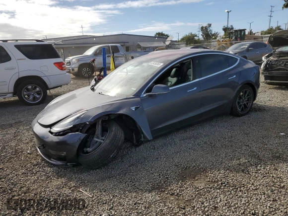 2018 Tesla Model 3 Long Range Battery with VIN 5YJ3E1EA2JF038886, listed as a Copart auction lot 52436365 with 47,548 mi miles and Salvage Title. Bid and sale history available at DreamBid. Image 1.