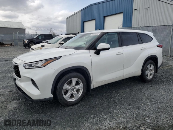 2022 Toyota Highlander LE with VIN 5TDBZRBHXNS183417, listed as a Copart auction lot 50680265 with 76,636 mi miles and Clean title. Bid and sale history available at DreamBid. Image 1.