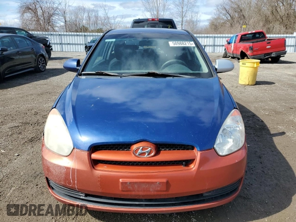 2009 Hyundai Accent Man L with VIN KMHCN35C29U132116, listed as a Copart auction lot 50988215 with 0 mi miles and Clean Title. Bid and sale history available at carsss.com. Image 5.