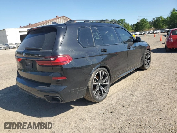 2022 BMW X7 xDrive40i z VIN 5UXCW2C07N9K42630, wystawiony jako Copart lot #52619295 z przebiegiem 60 706 mil mil oraz Szkoda całkowita • Salvage title. Historia ofert i sprzedaży dostępna na DreamBid. Obrazek 3.