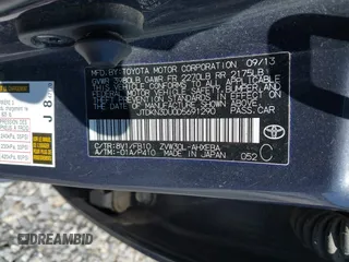 2013 Toyota Prius One with VIN JTDKN3DU0D5691290, listed as a IAAI auction lot 42138179 with 102,003 mi miles and . Bid and sale history available at DreamBid. Image 9.