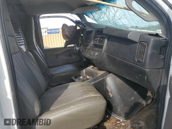 2017 Chevrolet Express Cargo with VIN 1GCWGAFF4H1351037, listed as a Copart auction lot 43127665 with Not Provided miles and Non Repairable. Bid and sale history available at DreamBid. Image 8.
