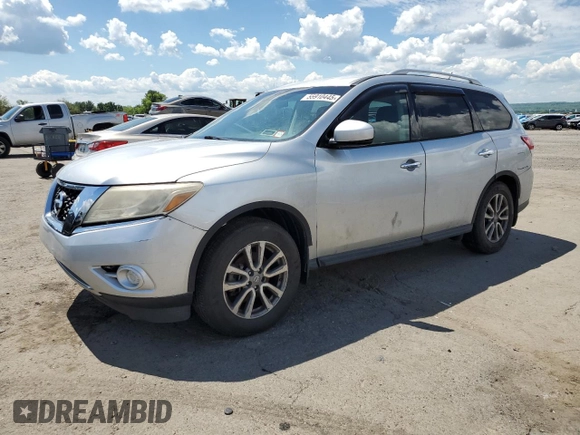 2014 Nissan Pathfinder SL z VIN 5N1AR2MM1EC634065, wystawiony jako Copart lot #55910445 z przebiegiem 139 671 mil mil oraz Czysty tytuł • Clean title. Historia ofert i sprzedaży dostępna na DreamBid. Obrazek 1.