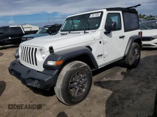 2024 Jeep Wrangler Sport S z VIN 1C4PJXAN9RW136328, wystawiony jako Copart lot #73871304 z przebiegiem Nie podano mil oraz Nie do naprawy • Non repairable. Historia ofert i sprzedaży dostępna na DreamBid. Obrazek 1.