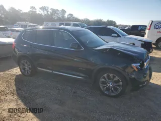 2017 BMW X3 xDrive28i with VIN 5UXWX9C57H0D97477, listed as a Copart auction lot 45215085 with 135,507 mi miles and Salvage Title. Bid and sale history available at DreamBid. Image 4.