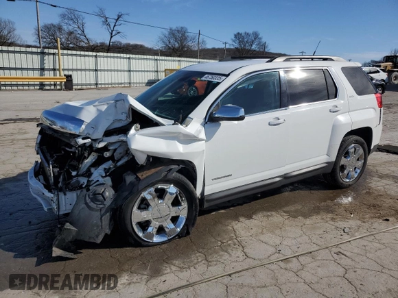 2012 GMC Terrain SLT-1 with VIN 2GKFLUE57C6395792, listed as a Copart auction lot 46750335 with 100,996 mi miles and Salvage Title. Bid and sale history available at carsss.com. Image 1.