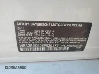 2014 BMW 3 Series 328i xDrive z VIN WBA3B5C50EP539273, wystawiony jako Copart lot #64083275 z przebiegiem Nie podano mil oraz Szkoda całkowita • Salvage title. Historia ofert i sprzedaży dostępna na DreamBid. Obrazek 12.
