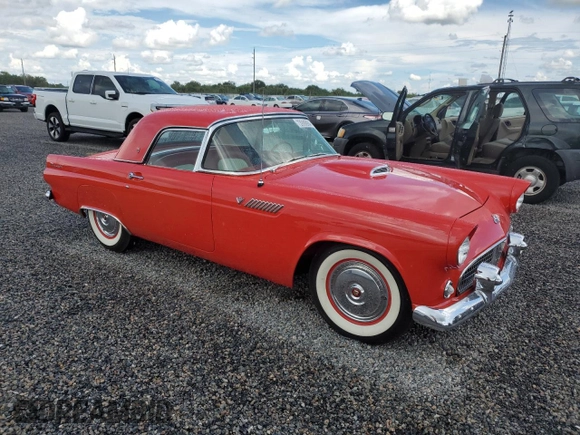 1955 Ford Thunderbird with VIN P5FH185381, listed as a Copart auction lot 73986904 with 2,206 mi miles and Salvage Title. Bid and sale history available at DreamBid. Image 4.