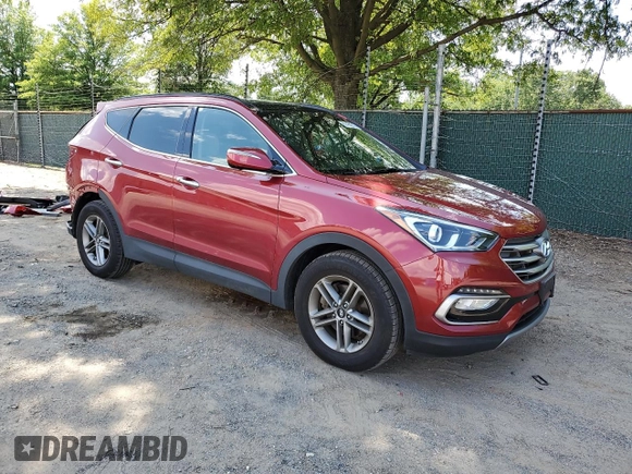2017 Hyundai Santa Fe 2.4L with VIN 5XYZU3LB5HG411281, listed as a Copart auction lot 61428215 with 51,423 mi miles and Salvage title. Bid and sale history available at DreamBid. Image 4.