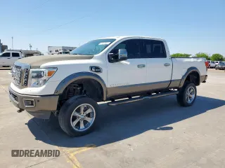 2017 Nissan Titan XD PRO-4X with VIN 1N6BA1F42HN575024, listed as a Copart auction lot 52025835 with 23,422 mi miles and Clean Title. Bid and sale history available at carsss.com. Image 1.