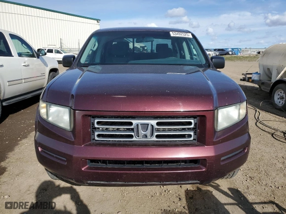 2007 Honda Ridgeline RTS with VIN 2HJYK16407H005181, listed as a Copart auction lot 53492525 with 478,836 mi miles and Salvage Title. Bid and sale history available at carsss.com. Image 5.