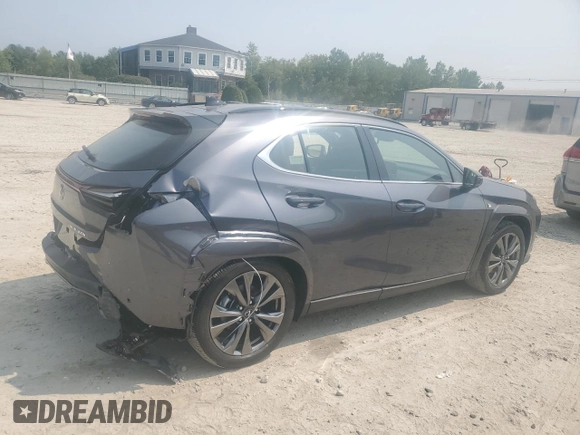 2024 Lexus UX with VIN JTHUCJDH3S2001180, listed as a Copart auction lot 67561984 with 9,968 mi miles and Salvage Title. Bid and sale history available at carsss.com. Image 3.