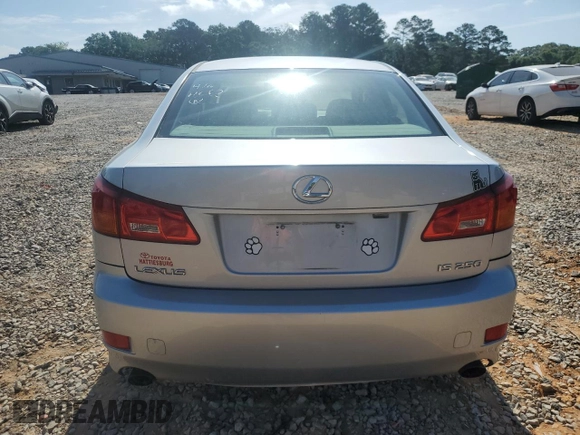 2006 Lexus IS 250 z VIN JTHBK262065010352, wystawiony jako Copart lot #54377755 z przebiegiem 83 231 mil mil oraz Szkody całkowita. Historia ofert i sprzedaży dostępna na DreamBid. Obrazek 6.
