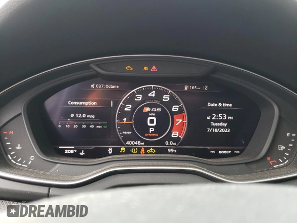 2020 Audi SQ5 Prestige with VIN WA1C4AFY2L2056769, listed as a Copart auction lot 57698973 with 40,048 mi miles. Bid and sale history available at carsss.com. Image 9.