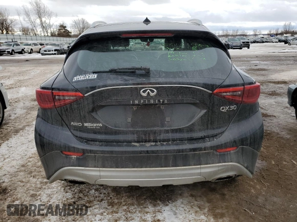 2018 Infiniti QX30 Luxury with VIN SJKCH5CR2JA058150, listed as a Copart auction lot 42231625 with 185,099 mi miles and Clean title. Bid and sale history available at DreamBid. Image 6.