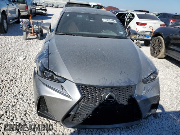 2020 Lexus IS with VIN JTHGZ1B25L5036703, listed as a Copart auction lot 72428144 with 41,583 mi miles and Salvage Title. Bid and sale history available at carsss.com. Image 5.