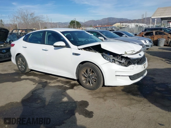2016 Kia Optima LX Turbo with VIN 5XXGT4L15GG022697, listed as a IAAI auction lot 41410728 with 72,628 mi miles. Bid and sale history available at carsss.com. Image 1.
