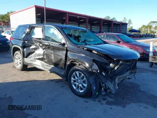 2021 Chevrolet Traverse LS with VIN 1GNERFKW0MJ194763, listed as a IAAI auction lot 41143578 with 114,978 mi miles. Bid and sale history available at carsss.com. Image 1.
