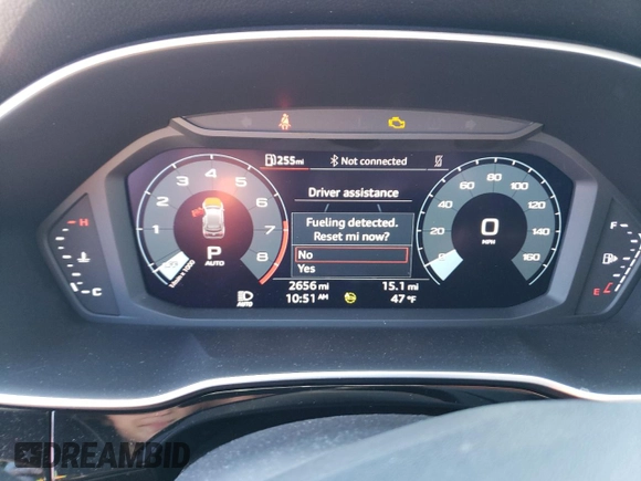 2022 Audi Q3 S line Premium Plus with VIN WA1EECF36N1148238, listed as a Copart auction lot 46962973 with 2,656 mi miles and . Bid and sale history available at DreamBid. Image 9.