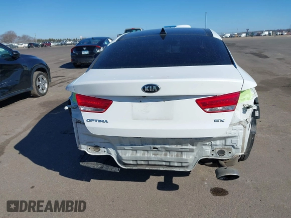2016 Kia Optima EX with VIN 5XXGU4L32GG032974, listed as a IAAI auction lot 41881338 with 118,590 mi miles. Bid and sale history available at carsss.com. Image 17.
