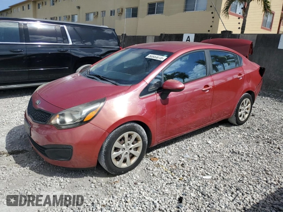 2015 Kia Rio LX with VIN KNADM4A37F6437017, listed as a Copart auction lot 50953015 with 95,341 mi miles and Salvage Title. Bid and sale history available at carsss.com. Image 1.
