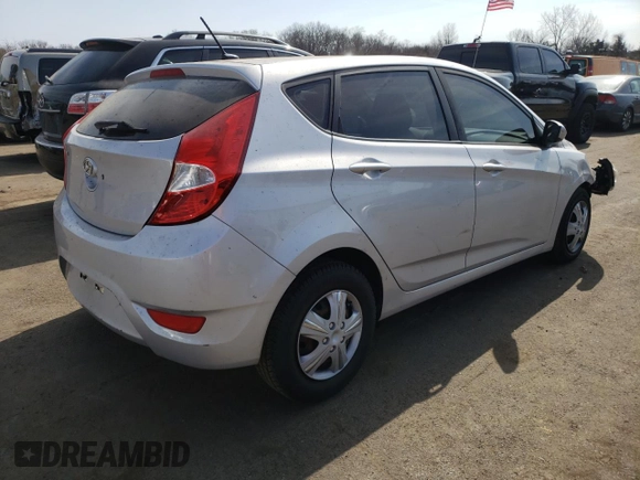 2017 Hyundai Accent SE with VIN KMHCT5AE0HU336808, listed as a Copart auction lot 56122085 with 132,438 mi miles and Salvage Title. Bid and sale history available at DreamBid. Image 3.