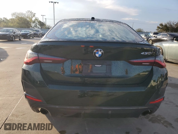 2022 BMW 4 Series 430i with VIN WBA63AV03NFM26508, listed as a Copart auction lot 78535424 with Not provided miles and Salvage title. Bid and sale history available at DreamBid. Image 6.