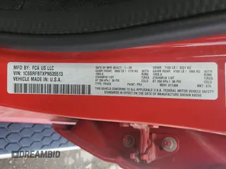 2023 Ram 1500 Big Horn with VIN 1C6SRFBTXPN535513, listed as a Copart auction lot 61135425 with Not provided miles and Salvage title. Bid and sale history available at DreamBid. Image 12.
