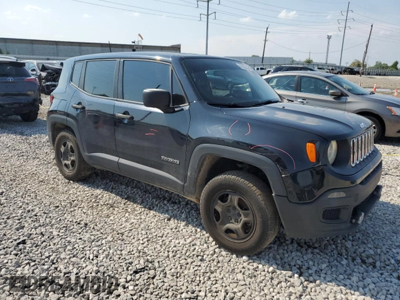2015 Jeep Renegade Sport with VIN ZACCJBAT0FPB54554, listed as a Copart auction lot 66386814 with 115,219 mi miles and Salvage Title. Bid and sale history available at DreamBid. Image 4.