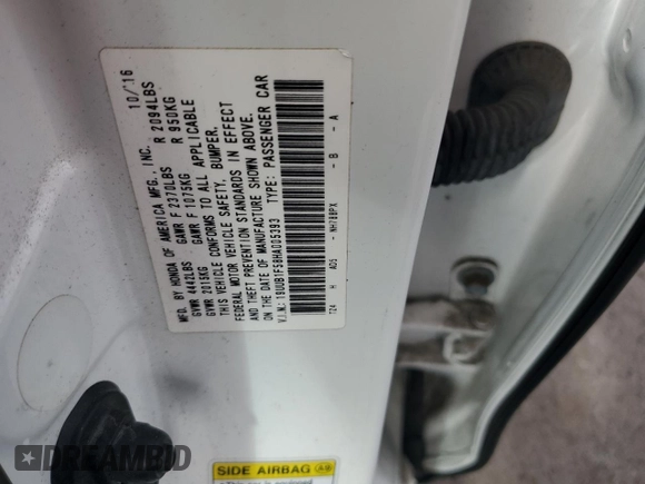 2017 Acura TLX Technology z VIN 19UUB1F58HA005393, wystawiony jako Copart lot #56002715 z przebiegiem 110 215 mil mil oraz Nie do naprawy • Non repairable. Historia ofert i sprzedaży dostępna na DreamBid. Obrazek 12.