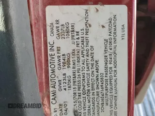2001 Chevrolet Tracker LT z VIN 2CNBJ634716945832, wystawiony jako Copart lot #61967345 z przebiegiem 136 403 mil mil oraz Szkoda całkowita • Salvage title. Historia ofert i sprzedaży dostępna na DreamBid. Obrazek 12.
