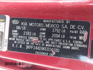 2019 Kia Forte LXS z VIN 3KPF24AD9KE014180, wystawiony jako IAAI lot #42093829 z przebiegiem 67 402 mil mil oraz . Historia ofert i sprzedaży dostępna na DreamBid. Obrazek 9.