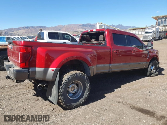 2020 Ford F-350 XL with VIN 1FT8W3DT0LED56110, listed as a Copart auction lot 48389875 with 148,604 mi miles and Salvage title. Bid and sale history available at DreamBid. Image 3.