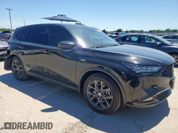2022 Acura MDX w/A-Spec Package with VIN 5J8YE1H09NL043709, listed as a Copart auction lot 57502445 with 32,046 mi miles and Salvage title. Bid and sale history available at DreamBid. Image 4.