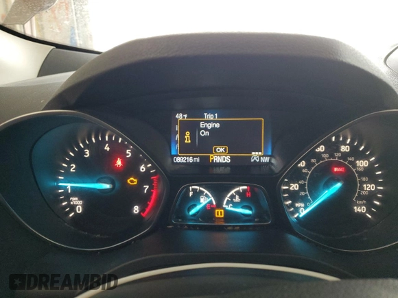 2017 Ford Escape SE with VIN 1FMCU0GD7HUE53039, listed as a Copart auction lot 51157025 with 89,216 mi miles and Salvage Title. Bid and sale history available at DreamBid. Image 9.