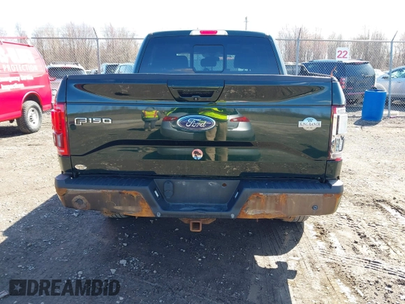 2015 Ford F-150 XLT with VIN 1FTEW1EGXFFC82332, listed as a IAAI auction lot 41922481 with 127,656 mi miles. Bid and sale history available at carsss.com. Image 16.