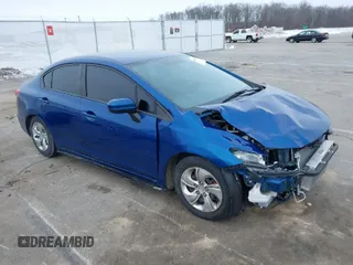 2015 Honda Civic Sedan LX with VIN 19XFB2E54FE060478, listed as a IAAI auction lot 41400579 with 97,532 mi miles. Bid and sale history available at carsss.com. Image 1.