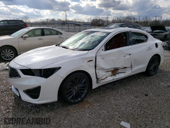 2022 Acura ILX w/Premium/A-Spec Package with VIN 19UDE2F80NA006332, listed as a Copart auction lot 50320165 with 24,053 mi miles and Salvage Title. Bid and sale history available at carsss.com. Image 1.