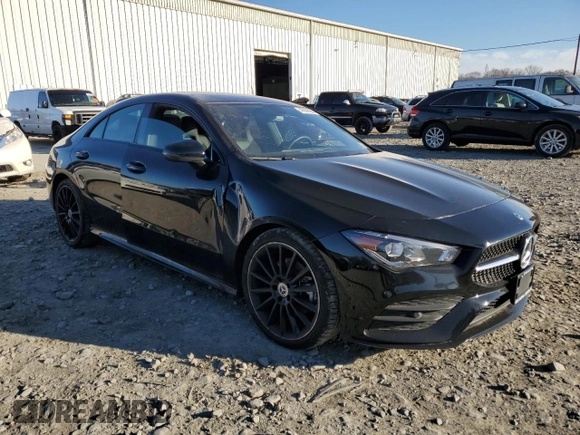 2021 Mercedes-Benz CLA with VIN W1K5J4HB0MN211293, listed as a Copart auction lot 47601595 with 23,795 mi miles and Salvage Title. Bid and sale history available at carsss.com. Image 4.