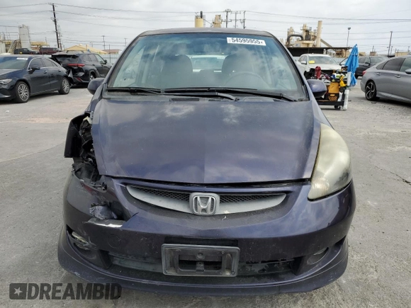 2008 Honda Fit Sport with VIN JHMGD38648S073061, listed as a Copart auction lot 54595955 with 110,985 mi miles and Clean Title. Bid and sale history available at carsss.com. Image 5.