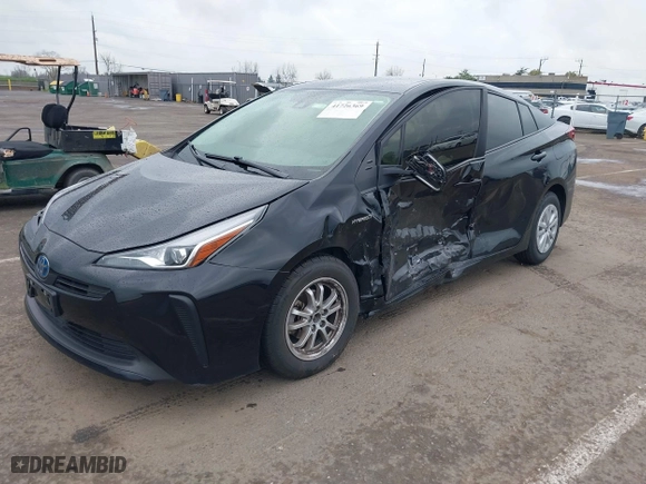 2022 Toyota Prius L Eco with VIN JTDKAMFU8N3188361, listed as a IAAI auction lot 41726369 with 48,517 mi miles. Bid and sale history available at carsss.com. Image 2.