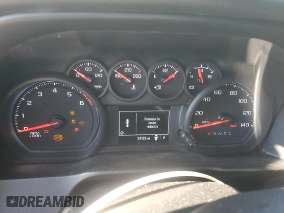 2021 Chevrolet Silverado 1500 Work Truck with VIN 1GCUYAEF0MZ158563, listed as a Copart auction lot 82125294 with 54,103 mi miles and Salvage Title. Bid and sale history available at DreamBid. Image 9.