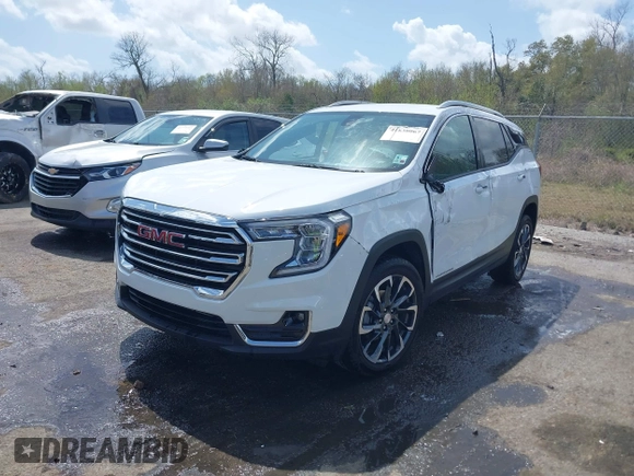 2024 GMC Terrain SLT with VIN 3GKALPEG5RL383688, listed as a IAAI auction lot 41838067 with 12,867 mi miles and . Bid and sale history available at DreamBid. Image 2.