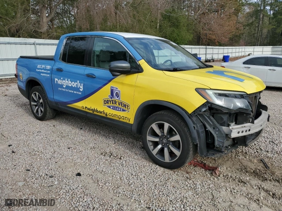 2017 Honda Ridgeline RTL-T with VIN 5FPYK3F64HB026471, listed as a Copart auction lot 50166105 with 143,610 mi miles and Salvage Title. Bid and sale history available at carsss.com. Image 4.