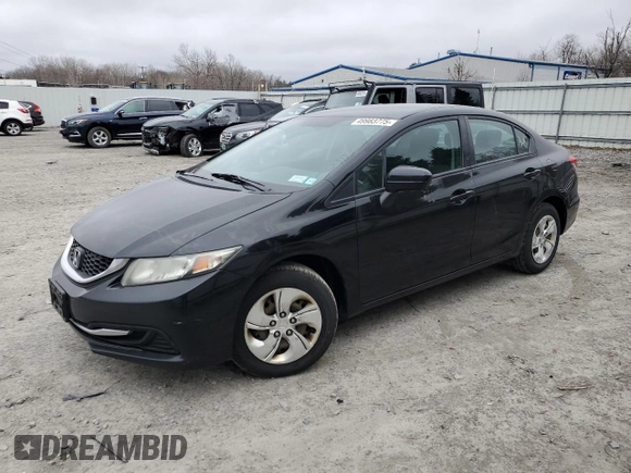2014 Honda Civic Sedan LX with VIN 2HGFB2F51EH508954, listed as a Copart auction lot 49983775 with 179,457 mi miles and Salvage Title. Bid and sale history available at carsss.com. Image 1.